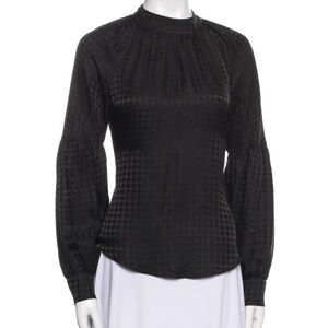 Veronica Beard black houndstooth top